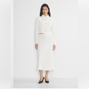 Aritzia Wilfred XS White Cropped Blazer